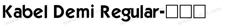 Kabel Demi Regular字体转换